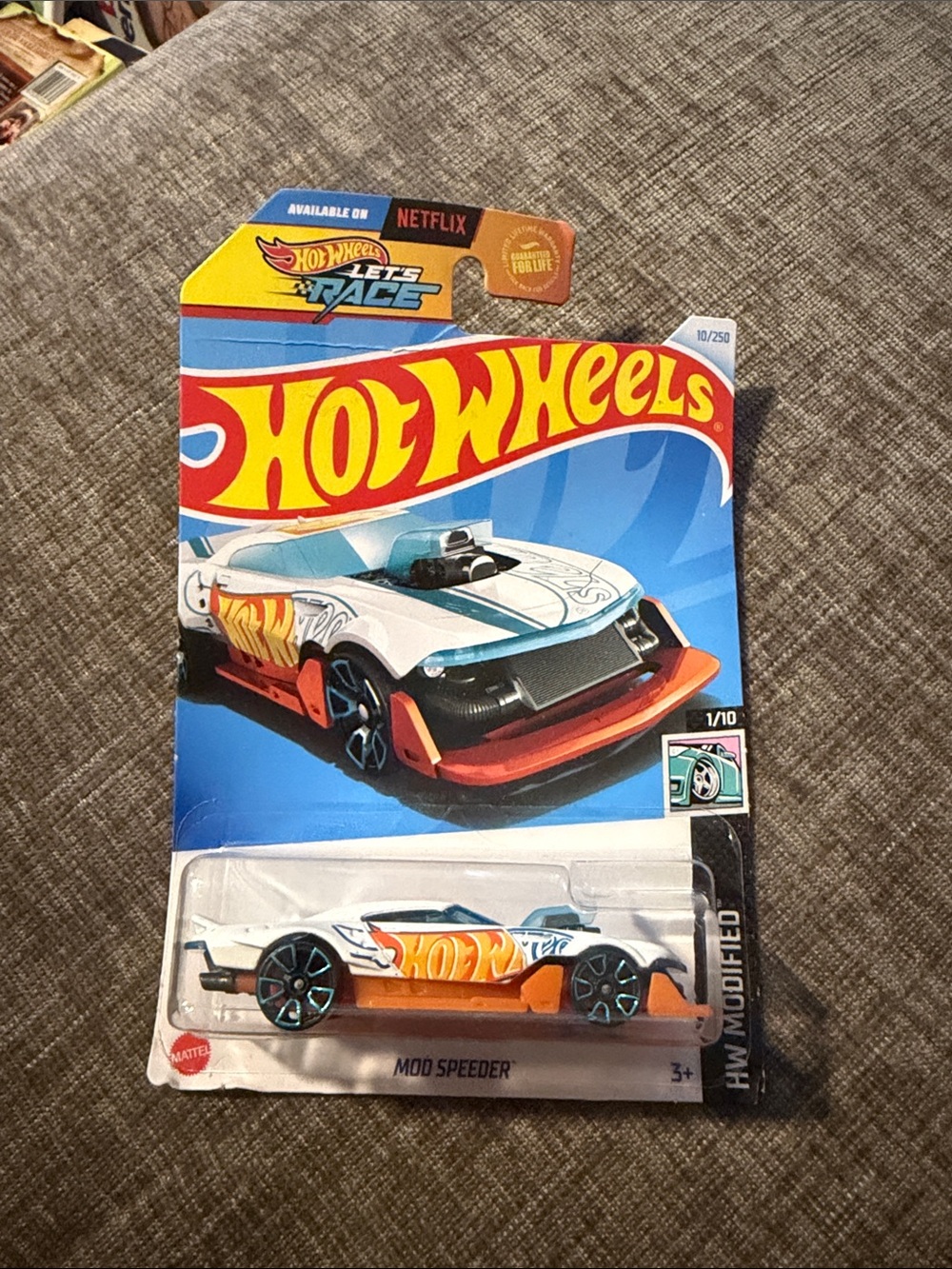 Hot Wheels Mod Speeder HW Modified 1/10 White‎ Orange 2024